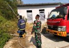 Kebakaran Lahan Kebun di Desa Margaluyu Leles Berhasil Dipadamkan Dalam Waktu Singkat  